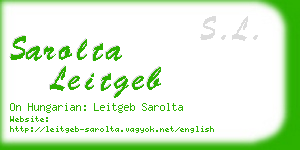 sarolta leitgeb business card